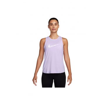 Maiou sport dama  One Swoosh Graphic - usor - cu textura matasoasa - lila - poliester-spandex -