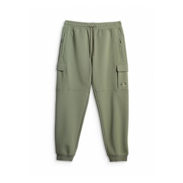 Pantaloni barbati -  cargo - talie reglabila - buzunare cu fermoar - kaki