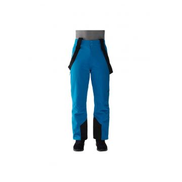 Pantaloni pentru schi  4FWAW24TFTRM0775 - impermeabili - cu bretele detasabile - poliester - albastru