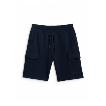 Pantaloni scurti barbati  cargo - bleumarin - croiala regular - multiple buzunare - talie ajustabila