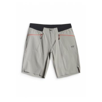Pantaloni scurti trekking barbati -  uscare rapida - elasticitate - gri - material tehnic