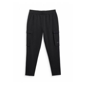 Pantaloni sport barbati -  cargo - slim - negru - material confortabil