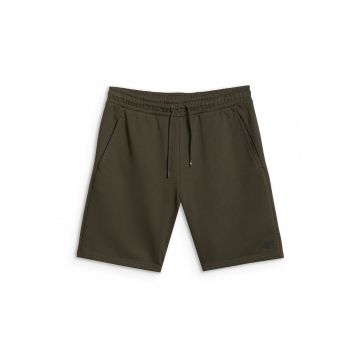 Pantaloni sport barbati  scurti - talie ajustabila - 2 buzunare - maro - material usor