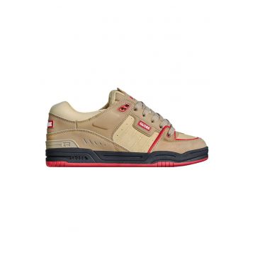 Pantofi de skateboarding mid-cut din piele sintetica si detalii din piele intoarsa