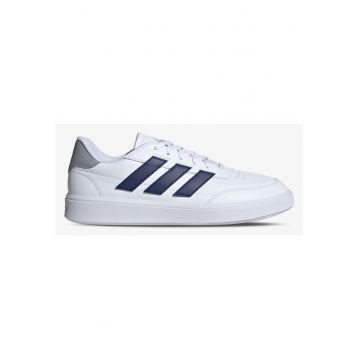 Pantofi sport din piele ecologica  Courtblock - Alb/Bleumarin -