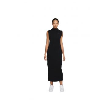 Rochie sport dama  model slim fit - maxi - bumbac/poliester/elastan - negru