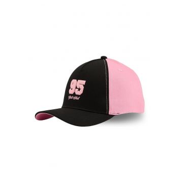 Sapca cu cozoroc  strapback - negru - 5 panouri - brocart - reglabila