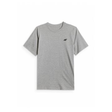 Tricou barbati  regular - gri - grosime medie - croiala confortabila