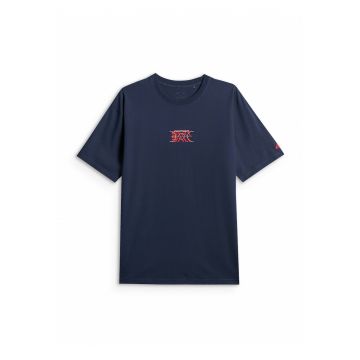 Tricou  lejer cu imprimeu barbati - bleumarin M