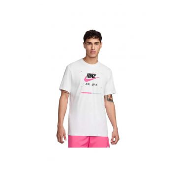 Tricou sport  alb - bumbac - croiala lejera -