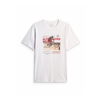 Tricou sport barbati  croiala relaxata - bumbac - multicolor -