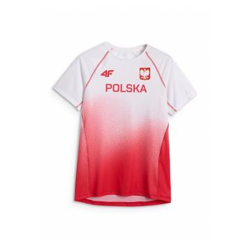 Tricou sport barbati -  echipa nationala a Poloniei - rosu - bumbac -