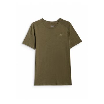 Tricou trekking  lana merinos - uscare rapida - kaki - barbati -