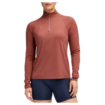 Bluza alergare dama  GlideTech FW 2025 - Maro deschis