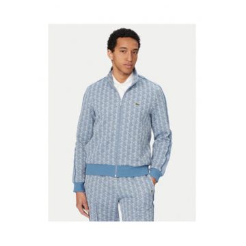 Bluza barbati -  albastru - regular fit - fermoar - poliester-bumbac