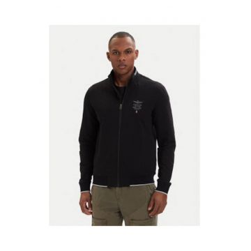 Bluza barbati -  negru - bumbac - maneca lunga -