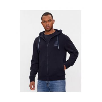Bluza sport barbati -  albastru - bumbac - gluga - regular fit -