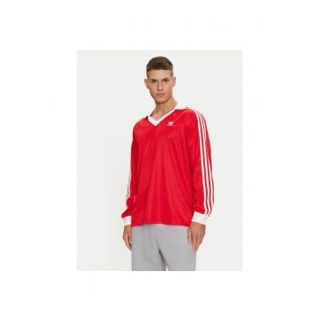 Bluza sport barbati -  poliester reciclat - maneca lunga - rosu