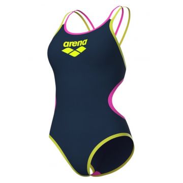 Costum inot dama  One Double Cross - Galben/Bleumarin