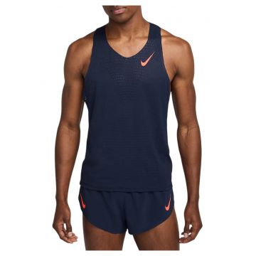 Maiou alergare barbati  AeroSwift Dri-FIT ADV SS 2025 - Roz/Bleumarin