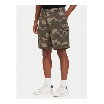 Pantaloni scurti barbati -  camuflaj - bumbac - verde -
