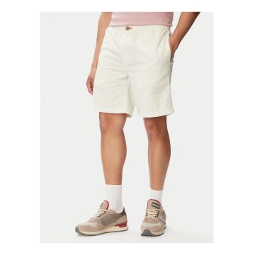 Pantaloni scurti sport Barbati -  alb - bumbac - croiala relaxata