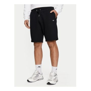 Pantaloni scurti sport barbati -  negru - bumbac - casual