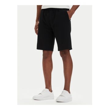 Pantaloni scurti sport pentru Barbati -  negru - poliester-viscoza