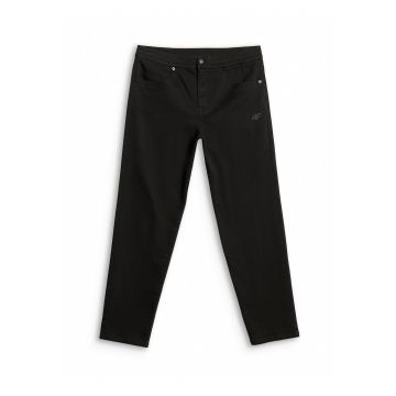 Pantaloni sport barbati  lungi - talie medie - elastic - negru - bumbac -