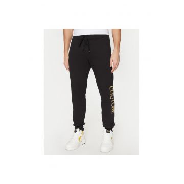 Pantaloni sport barbati -  material sintetic - negru -