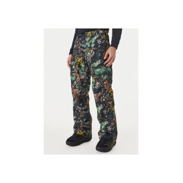 Pantaloni sport barbati -  snowboard - colorat - verde - poliester