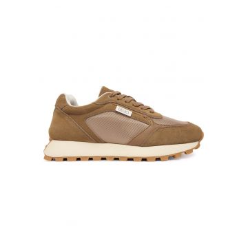 Pantofi sport barbati  maroni - piele naturala - fitness