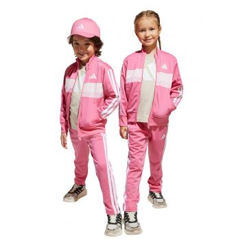 Trening cu detali logo - Alb/Roz pastel