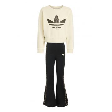 Trening cu pantaloni evazati - Negru/Maro/Bej