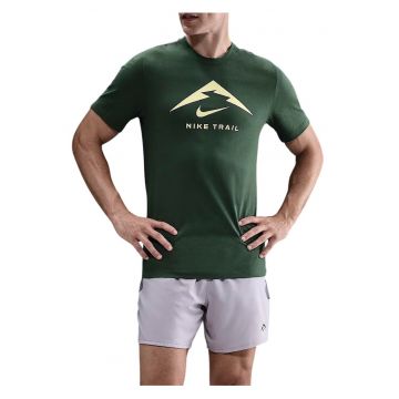 Tricou alergare barbati  Dri-Fit Trail - Verde inchis