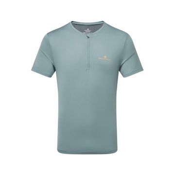 Tricou alergare barbati  Tech 1/2 Zip SS 2025 - Verde deschis