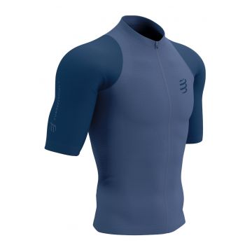 Tricou alergare barbati  Trail Racing Postural SS 2025 - Albastru indigo/Albastru