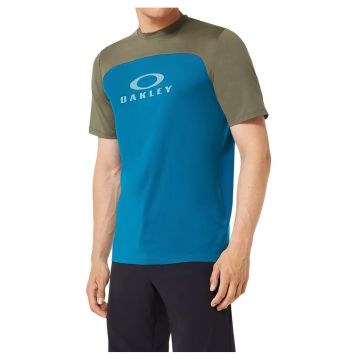 Tricou ciclism barbati  Free Ride Rc FW 2025 - Verde/Albastru