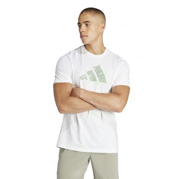Tricou cu logo - pentru tenis - Alb/Verde