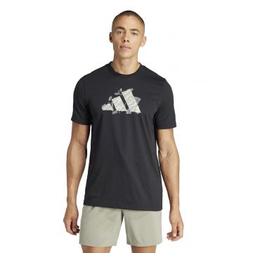 Tricou cu logo - pentru tenis - Negru