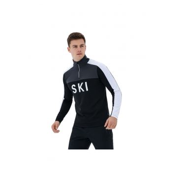 Bluza barbati  Ski Core Stretch cu fermoar - Negru