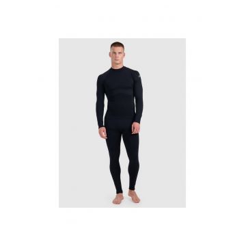 Bluza sport -  lenjerie termoactiva fara cusaturi - negru - tehnologie 4FSkin - pentru schi -