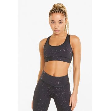 Bustiera cu sustinere medie - pentru fitness Stardust - Negru
