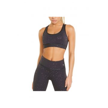 Bustiera  Mid Impact Stardust Crystalline - 521372-01 16136 - Negru