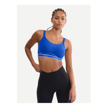 Bustiera sport -  albastru - material moale - cupe neintarite