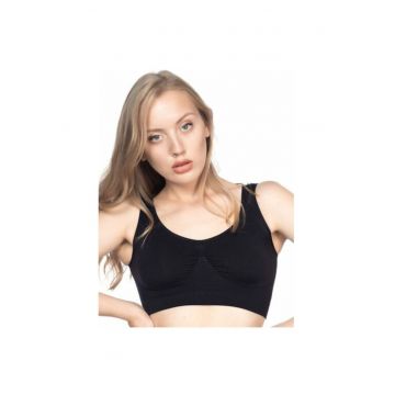 Bustiera sport fara cusaturi  4005 - Negru