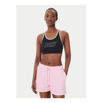 Bustiera sport -  neagra - 92% poliester reciclat - 8% elastan -
