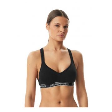 Bustiera sport -  neagra - bumbac - fara armatura