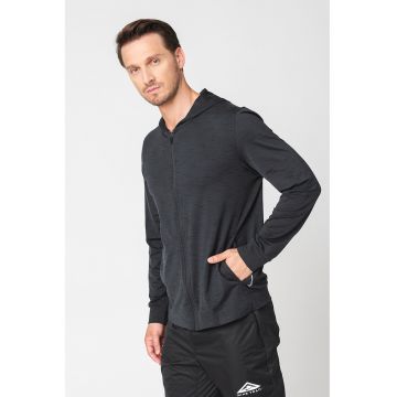 Hanorac cu fermoar si Dri-Fit pentru antrenament - Negru