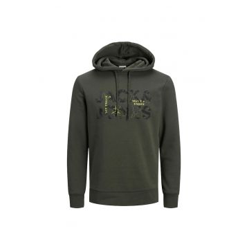 Hanorac JACK &JONES Tech Logo - 12216242-Forest Night 15245 - Kaki
